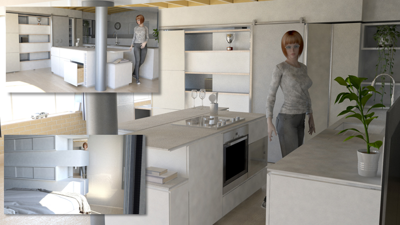 CAD illustration
Generated as a complete CG 3D model within a virtual studio environment